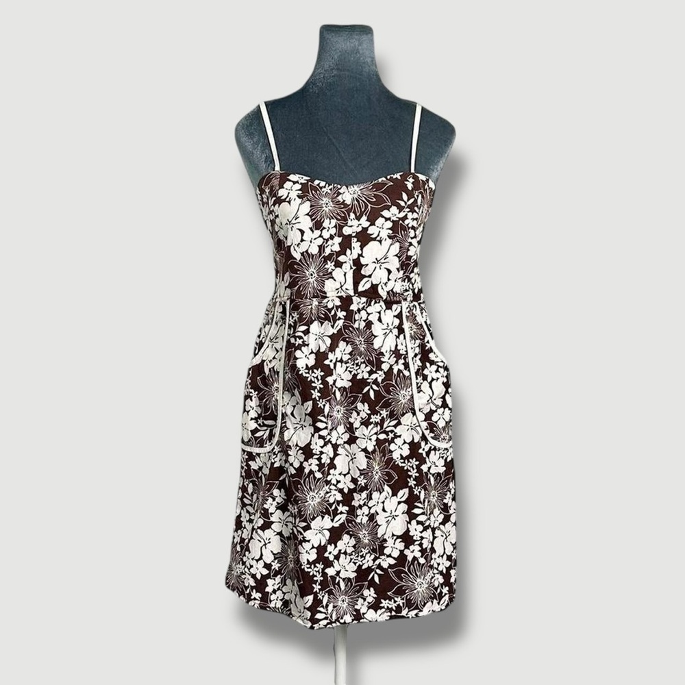 Vintage Y2K Hawaiian Floral Mini Stretch Cotton Sundress She’s Cool M Surfer